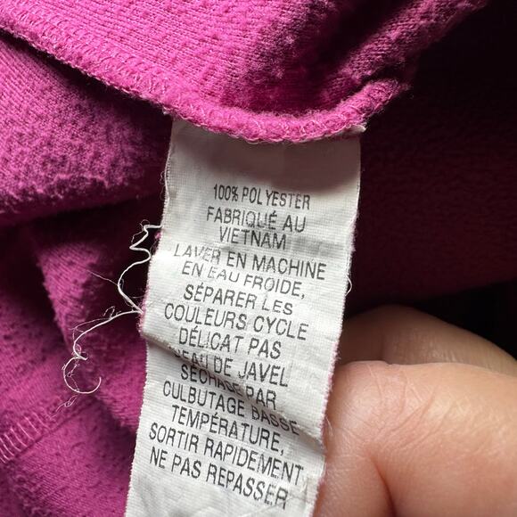 L.L. Bean women’s pink fleece full-zip hoodie. Size 2X - Picture 6 of 8